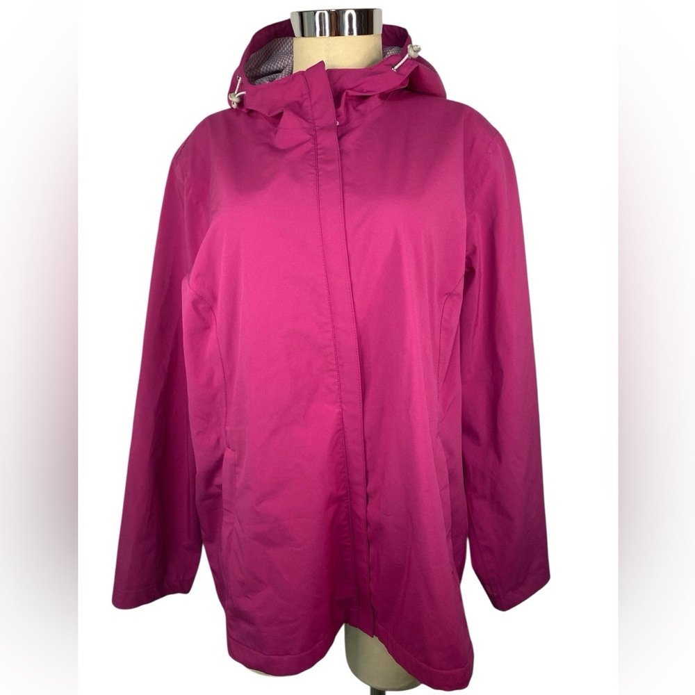 Free Country Fuchsia Hooded Windbreaker Jacket Women’s XXL
